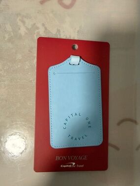 Capital One Light Sky Blue Travel Luggage ID Tag